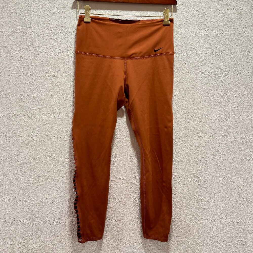 Nike Women Dri-FIT Lattice Leggings, Terracotta/Dusty Peach